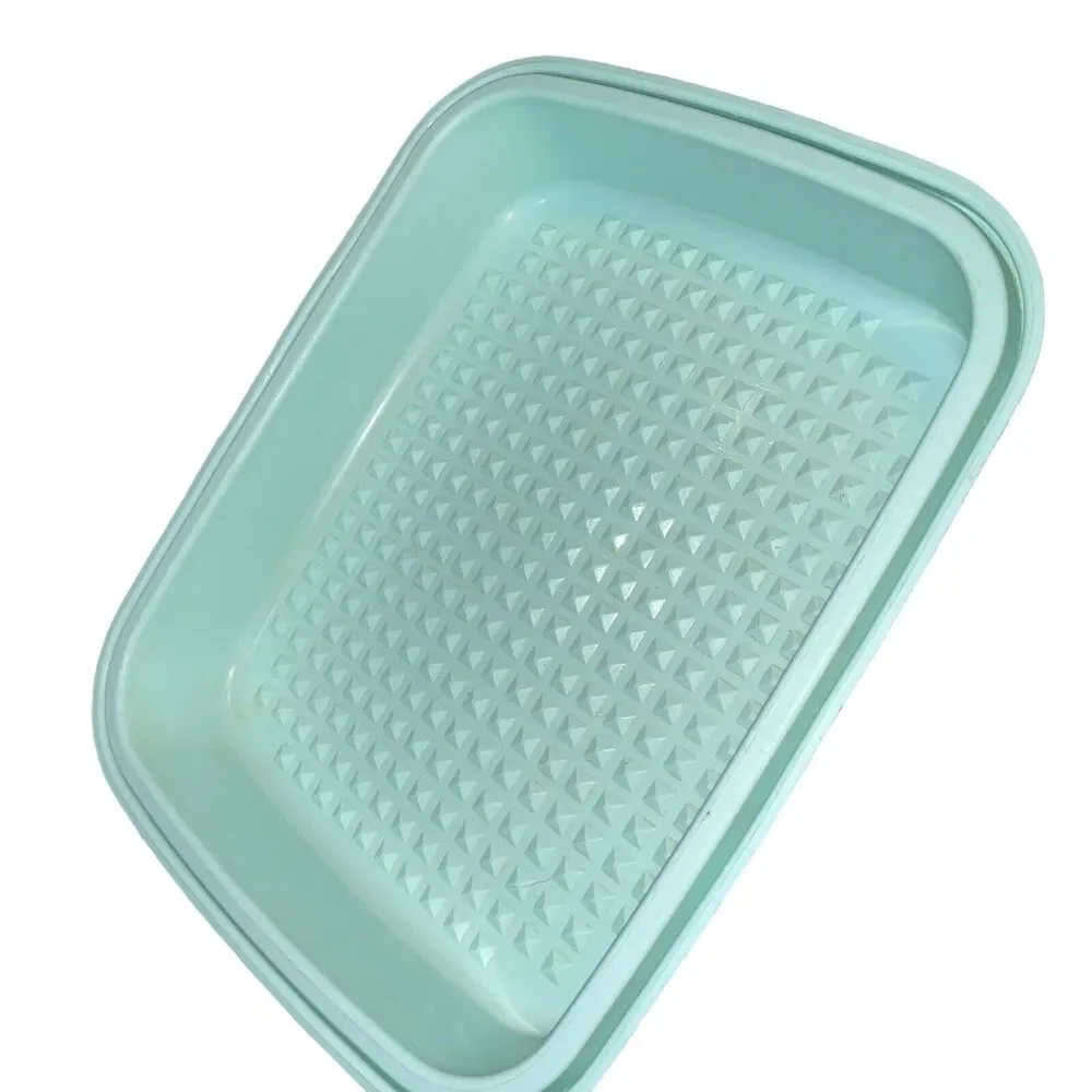 Tupperware Seafoam Green Meat Marinade Container 1294 1295 Sheer Large Seasoning